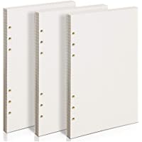Hojas de Recambio ZKSM Papel de Recambio A5 con 6 Anillas- Papel de cuadros 135 Hojas-270páginas para Agenda Filofax…